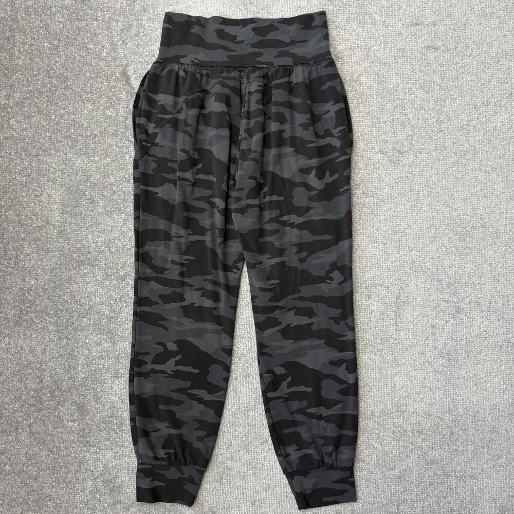 Athleta Salutation Camo Jogger Pants Womens Small Black Gray High Rise Yoga - Picture 9 of 11